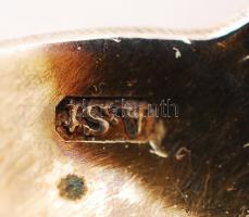 Ezüst (Ag.) mokkás kanál készlet, eredeti dobozában, h:11 cm, nettó:58 gr