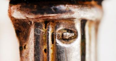 Ezüst(Ag) nyelű süteményes szett, 6 db villa, 6 db kés, jelzett, br: 290 g