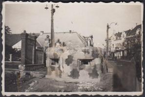 1938 Ipolyság cseh erőd fényképe visszatért bélyegzéssel 6x9 cm