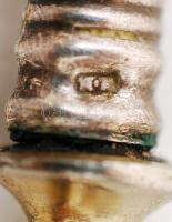 Ezüst(Ag) nyelű süteményes szett, 10 db villa, 10 db kés, jelzett, br: 317 g