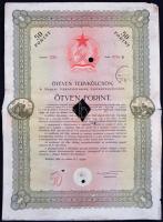 Budapest 1949. "Ötéves tervkölcsön" 50Ft érvénytelenítve T:III