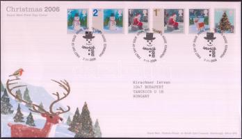 Karácsony blokk + sor 2 FDC-n Christmas block + set 2 FDC