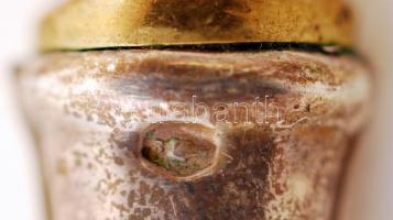 Ezüst(Ag) nyelű süteményes szett, 6 db villa, 6 db kés, jelzett, br: 260 g