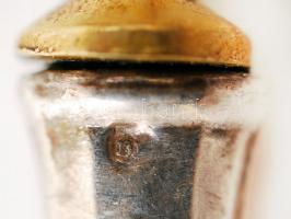 Ezüst(Ag) nyelű süteményes szett, 6 db villa, 6 db kés, jelzett, br: 260 g