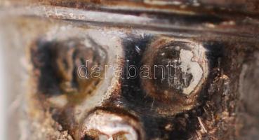 Ezüst(Ag) nyelű süteményes szett, 5 db villa, 6 db kés, jelzett, br: 318 g