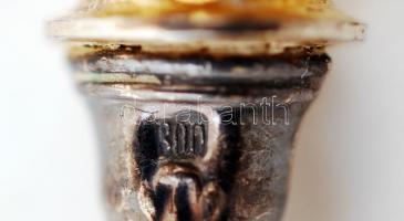 Ezüst(Ag) nyelű süteményes szett, 5 db villa, 6 db kés, jelzett, br: 318 g