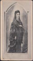 1898 Erzsébet királyné emlék kártya / Sisi memorial card 6x12 cm