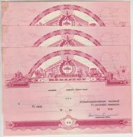 DN "SZÖVOSZ (Szövetkezetek Országos Szövetsége)" kitöltetlen földművesszövetkezeti részjegye (3x) T:I- fo.