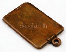 cca 1910 Magyar katona dögcédula rézből, hozzá tartozó személyi papírral együtt / Hungarian identity...