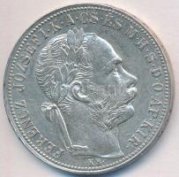 1886KB 1Ft Ag "Ferenc József / Barokk címer" T:2,2- kis ph.
Adamo M15