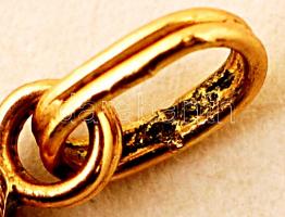 Arany (Au) 18 K keretű szecessziós porcelán medál, br: 9,4 g