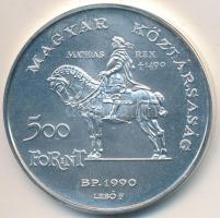 1990. 500Ft Ag "Mátyás király / Beatrix" T:BU Adamo EM113