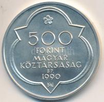 1990. 500Ft Ag "Mátyás király / Buda látképe" T:BU Adamo EM113