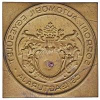 1927. "Soproni Automobil Egyesület Csillagtúrája 1927." aranyozott, zománcozott Cu plakett...