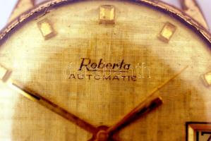 cca 1950 Roberta automatic svájci automata, naptáros karóra. Nem jár / Automatic watch, needs repair