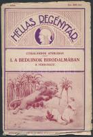 1925 Hellas Regénytár I. évf. 1. szám: Held Károly: Útikalandok Afrikában I.: A beduinok birodalmában. A vérbosszú. Bp., Hellas Irodalmi és Nyomdai Rt.
