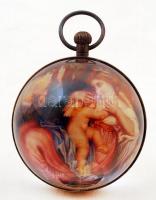 Gömb alakú Wien nagyítós üvegű óra eredeti dobozában, óra, perc és másodpercmutatóval, szép és műáll...