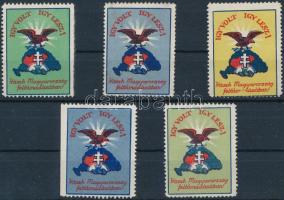 1921 Így volt, így lesz! 5 db irredenta levélzáró