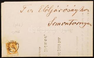 1873 Promontori hirdetmény 1kr előérvénytelenített okmánybélyeggel (Réznyomat 2kr bérmentesítéssel p...