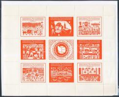 1974 Bulgária Ifj. Bélyeg Világkiállítás kisív