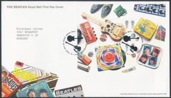 50th anniversary of the Beatles block FDC, 50 éves a The Beatles blokk FDC-n