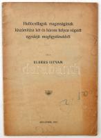 Elekes István: Hullócsillagok magasságának kiszámítása két és három helyen végzett egyidejű megfigyelésekből. Budapest, 1912.