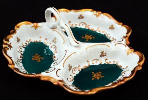 Német Royal porcelán asztali kínálótál, hibátlan, jelzett, 18x18 cm