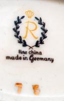 Német Royal porcelán asztali kínálótál, hibátlan, jelzett, 18x18 cm