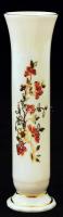 Zsolnay virágmintás porcelán váza, kézzel festett, hibátlan, jelzett, m: 20 cm