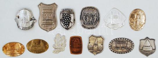 cca 1950-1980 13 db különféle régi magyar botjelvény