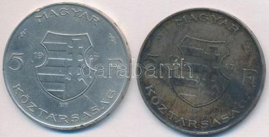 1947. 5Ft Ag "Kossuth" (2x) T:2-
Adamo F8.1