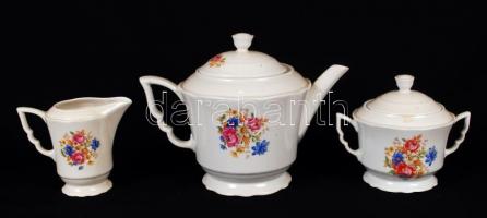 Zsolnay hiányos étkészlet, teás készlet, hiányos mokkás készlet, matricás, jelzett, hibátlan, összes...