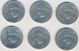 Olaszország 1908-1922. 20c Ni (6xklf) T:2,2-
Italy 1908-1922. 20 Centesimi Ni (6xdiff) C:XF,VF