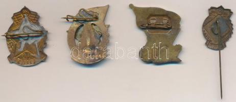 ~1950. "MHK (Munkára Harcra Kész)" 4db jelvény, köztük 2 zománcozott T:1-,2,2-