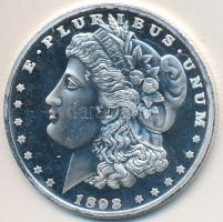 Amerikai Egyesült Államok 1893S 1$ ezüstözött fém "Morgan" replika T:1
USA 1893S 1 Dollar ...