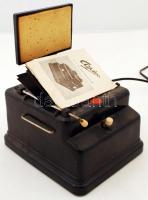 Régi Copirex kézi fénymásoló, a hozzá való fotólapokkal és magyar nyelvű használati utasítással, 19×...