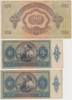 1936. 10P (2x) + 1941. 20P (2x) + 1944. 100P + 1969. 10Ft T:III