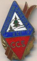 Románia DN CCS SPARTACHIADA SINDICALA SKI zománcozott sí jelvénye T:2 Romannia ND CCS SPARTACHIADA SINDICALA SKI enamelled ski badge C:XF