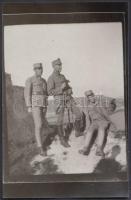 cca 1910/cca 1980 Családi fotóhagyatékból származó katonai üveglemezek későbbi, kontakt másolata, 7 ...