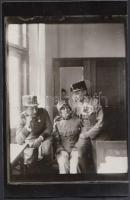 cca 1910/cca 1980 Családi fotóhagyatékból származó katonai üveglemezek későbbi, kontakt másolata, 7 ...