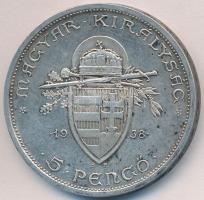 1938. 5P Ag "Szent István" T:2 Adamo P8.1