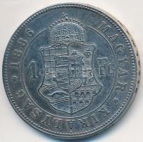 1886KB 1Ft Ag "Ferenc József / Barokk címer" T:2
Adamo M15