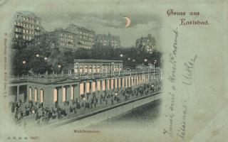 Karlovy Vary, Karlsbad; Mühlbrunnen, night (EK)