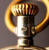 cca 1900 Duplafedelű, ezüst női zsebóra működő szerkezettel, számlapján kis hajszálrepedéssel. Jól m...