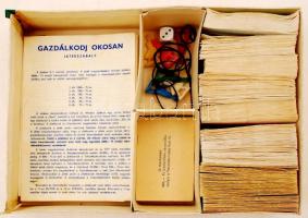 1966 Gazdálkodj okosan! társasjáték tábla + doboz a tartozékokkal, teljes