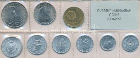 1974. 2f-10Ft 9db klf érmés forgalmi sor fóliatokban T:1