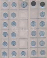 Vegyes ~150db-os magyar fémpénz gyűjtemény "Münz-Album" feliratú albumba rendezve T:vegyes