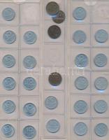 Vegyes ~150db-os magyar fémpénz gyűjtemény "Münz-Album" feliratú albumba rendezve T:vegyes