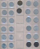 Vegyes ~150db-os magyar fémpénz gyűjtemény "Münz-Album" feliratú albumba rendezve T:vegyes