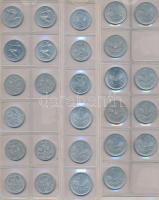 Vegyes ~150db-os magyar fémpénz gyűjtemény "Münz-Album" feliratú albumba rendezve T:vegyes